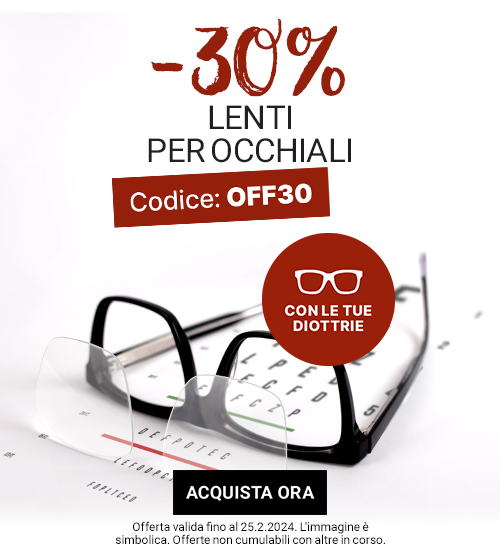 -30% Lenti per occhiali