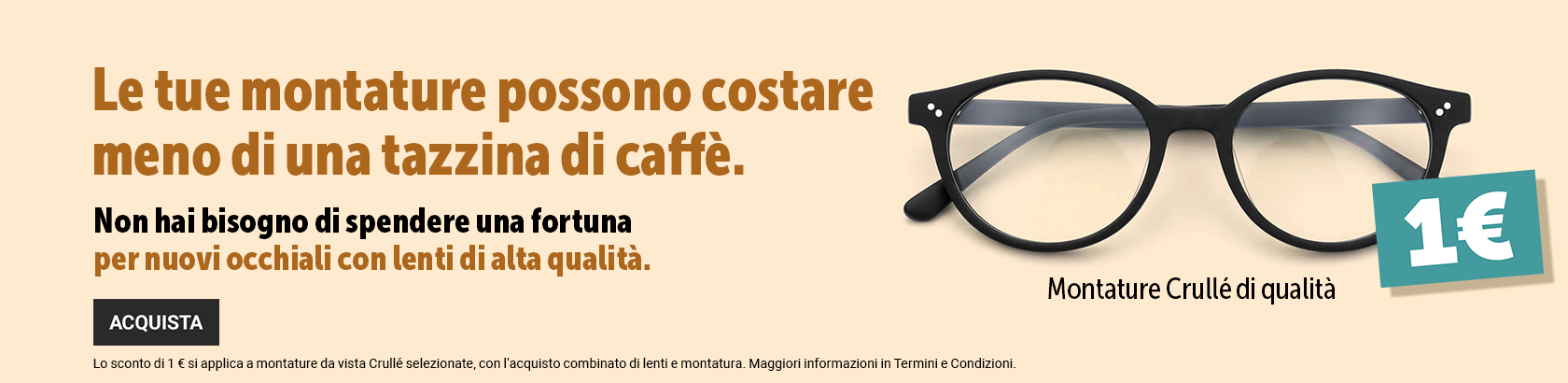Montature da vista Crullé 1€ - GENERAL coffee