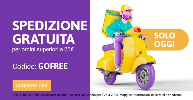 solo oggi spedizione gratuita