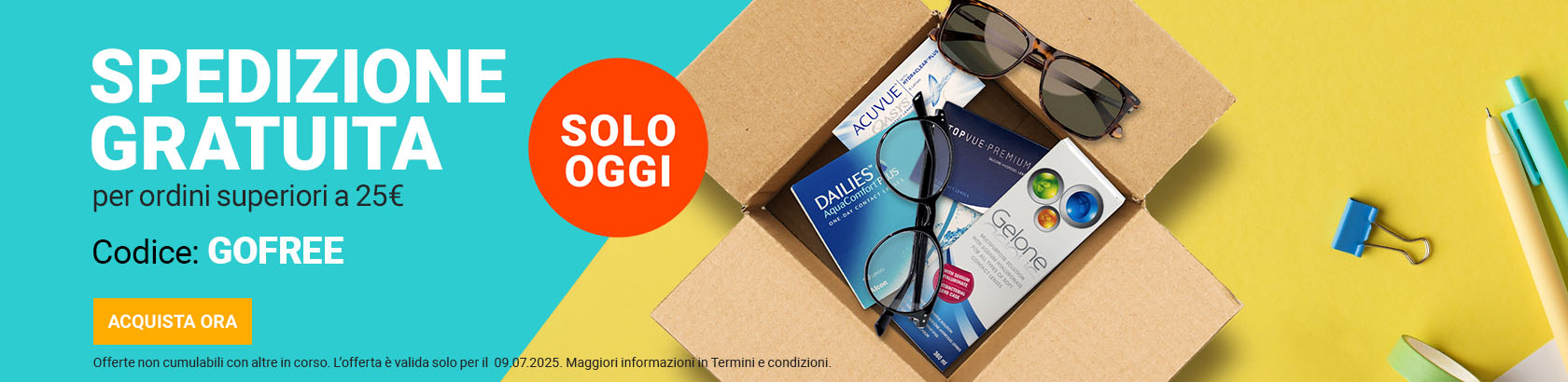 solo oggi spedizione gratuita