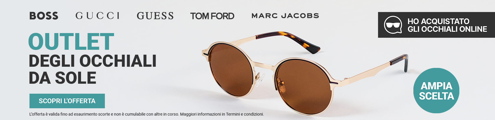 Occhiali da sole outlet