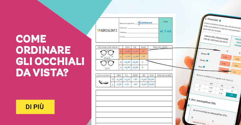 Come ordinare occhiali da vista mobile banner